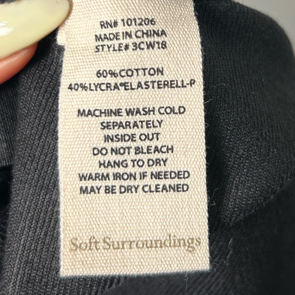 Soft Surroundings Black Pull Up Bootcut Pants - Picture 3 of 4